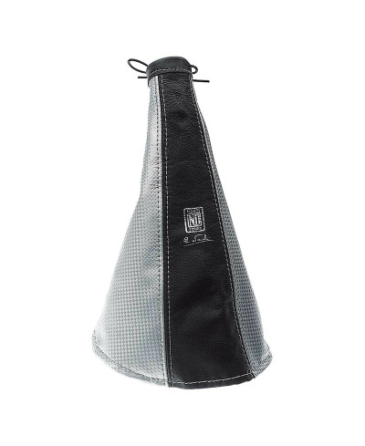 SOUFFLET DE FREIN À MAIN EN CUIR NOIR & GRIS NARDI