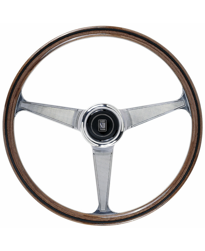 VOLANT 60E ANNIVERSAIRE EN BOIS AVEC BRANCHE CHROMÉES TULIPÉ 45MM Ø38CM NARDI VOLANT 60E ANNIVERSAIRE EN BOIS AVEC BRANCHE CHROMÉES TULIPÉ 45MM Ø38CM NARDI
