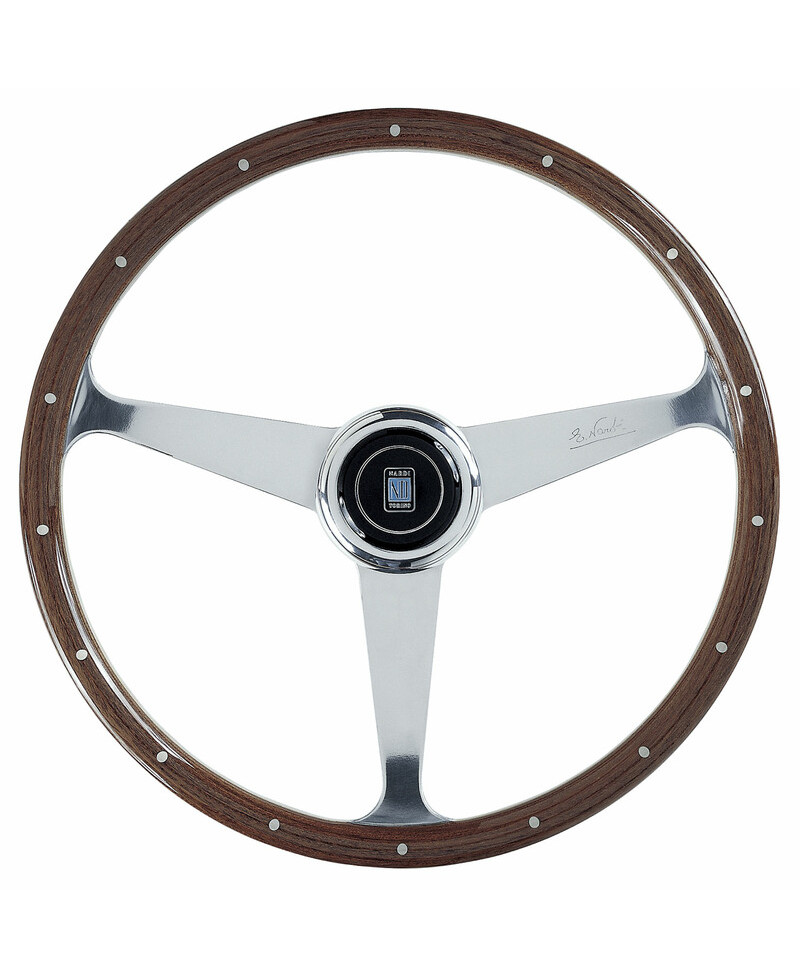 VOLANT 50E ANNIV. EN BOIS AVEC BRANCHES CHROMÉES TULIPÉ 45MM Ø38CM NARDI