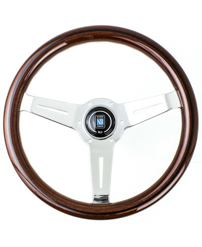 VOLANT NARDI CLASSIC ND33 BOIS ET BRANCHES CHROMÉES TULIPÉ 40MM NARDI