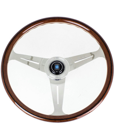 VOLANT NARDI CLASSIC ND34 BOIS ET BRANCHES CHROMÉES TULIPÉ 40MM NARDI