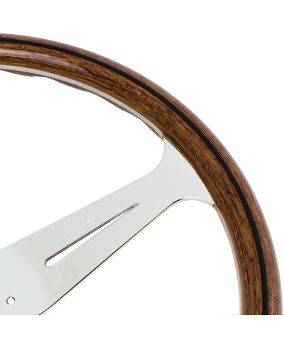 VOLANT NARDI CLASSIC ND39 BOIS ET BRANCHES CHROMÉES TULIPÉ 40MM NARDI