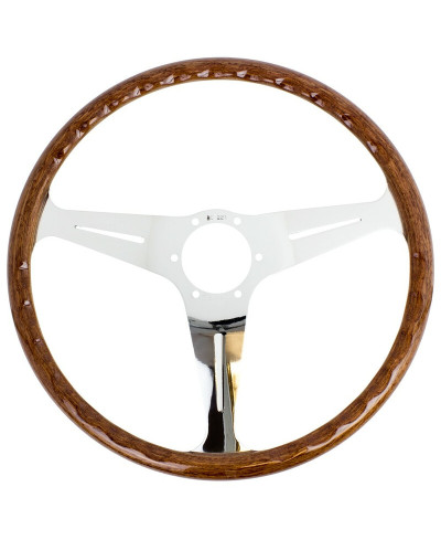 VOLANT NARDI CLASSIC ND39 BOIS ET BRANCHES CHROMÉES TULIPÉ 40MM NARDI