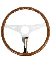 VOLANT NARDI CLASSIC ND39 BOIS ET BRANCHES CHROMÉES TULIPÉ 40MM NARDI