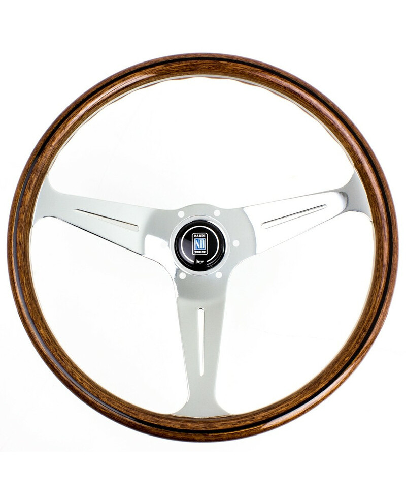 VOLANT NARDI CLASSIC ND39 BOIS ET BRANCHES CHROMÉES TULIPÉ 40MM NARDI