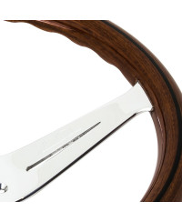 VOLANT NARDI DEEP CORN BOIS ET BRANCHES CHROMÉES TULIPÉ 75 MM & Ø35 CM NARDI