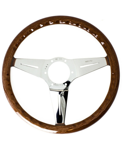 VOLANT NARDI DEEP CORN BOIS ET BRANCHES CHROMÉES TULIPÉ 75 MM & Ø35 CM NARDI