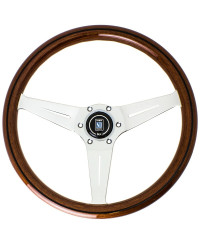 VOLANT NARDI DEEP CORN BOIS ET BRANCHES CHROMÉES TULIPÉ 75 MM & Ø35 CM NARDI