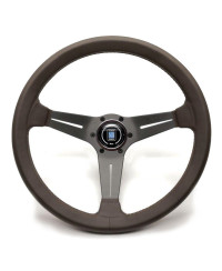 VOLANT NARDI DEEP CORN CUIR BRUN & COUTURES BRUNES, BRANCHES GRISES TULIPÉ 75 MM & Ø35 CM NARDI