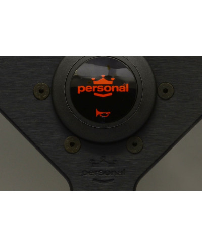 VOLANT NARDI PERSONAL NEO GRINTA CUIR NOIR & COUTURES ROUGES, BRANCHES NOIRES NARDI