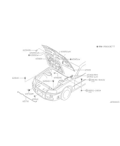 COMPAS DE CAPOT SKYLINE R34 GTR NISSAN