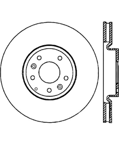 DISQUE PERFORMANCE  VENTILÉ ET RAINURÉ AVANT GAUCHE MAZDA RX8 STOPTECH