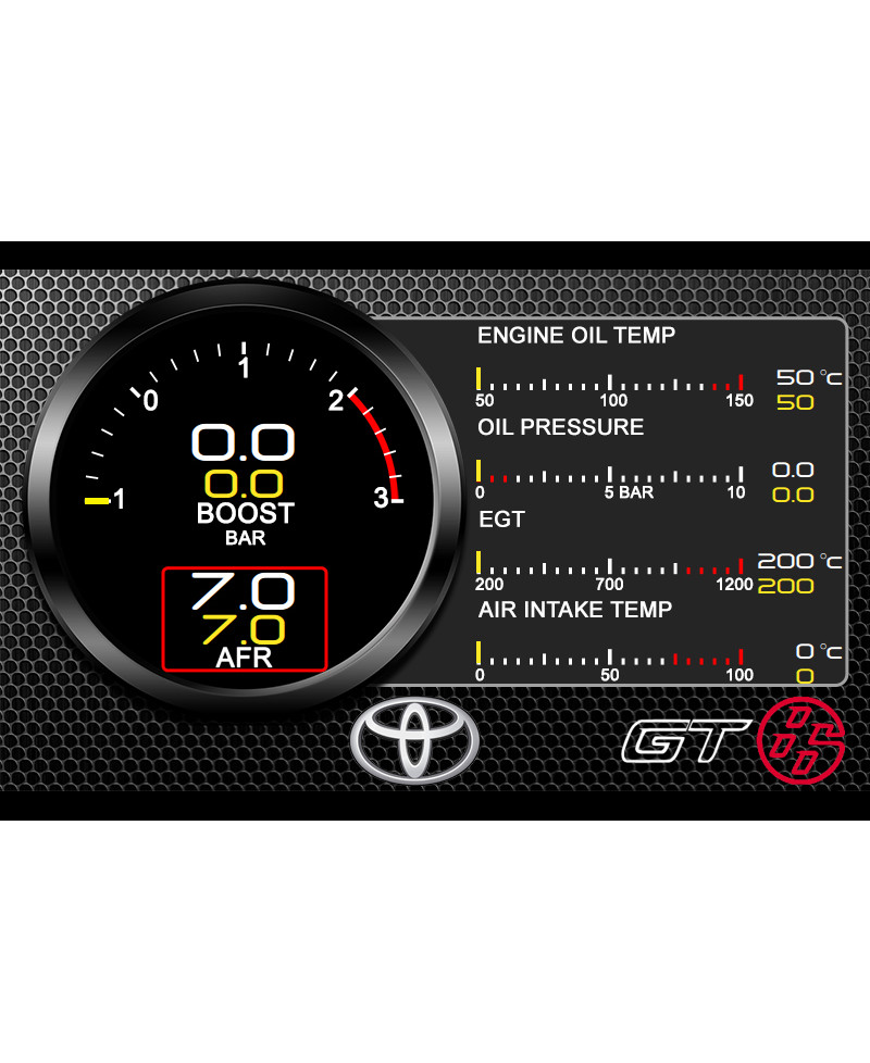 AFFICHAGE JAUGES MULTIFONCTIONS TOYOTA GT86 UNITÉ DOUBLE DIN HDMI & CAPTEURS ZADA TECH AFFICHAGE JAUGES MULTIFONCTIONS TOYOTA GT86 UNITÉ DOUBLE DIN HDMI & CAPTEURS ZADA TECH