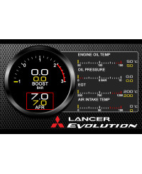 AFFICHAGE JAUGES MULTIFONCTIONS MITSUBISHI LANCER EVO UNITÉ DOUBLE DIN HDMI & CAPTEURS ZADA TECH