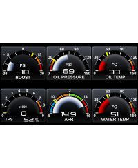 AFFICHAGE JAUGES MULTIFONCTIONS NISSAN SKYLINE R32 / R33 / R34 UNITÉ DOUBLE DIN & CAPTEURS ZADA TECH