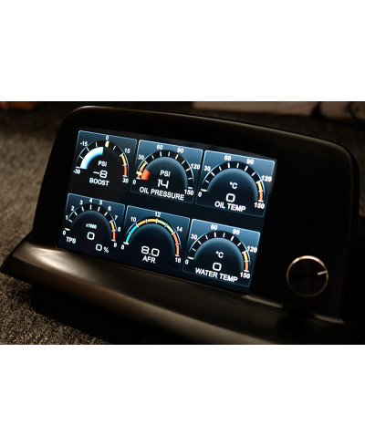 KIT AFFICHAGE JAUGES MULTIFONCTIONS MFD NISSAN SKYLINE R32 / R33 / R34 UNITÉ DOUBLE DIN & CAPTEURS ZADA TECH