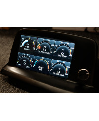 KIT AFFICHAGE JAUGES MULTIFONCTIONS MFD NISSAN SKYLINE R32 / R33 / R34 UNITÉ DOUBLE DIN & CAPTEURS ZADA TECH