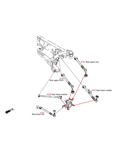 TIRANTS DE CARROSSAGE ARRIÈRE MAZDA RX8 / MX5 NC HARDRACE