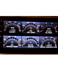 BOÎTIER D'AFFICHAGE JAUGES MULTIFONCTIONS AV POUR UNITÉ DOUBLE DIN ZADA TECH