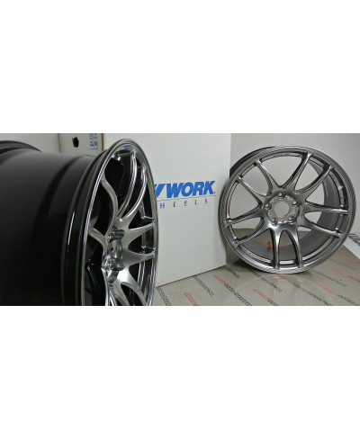 SET 2 JANTES CR KIWAMI 18"x9.5" ET38 5X114 SILVER (GTS) WORK WHEELS