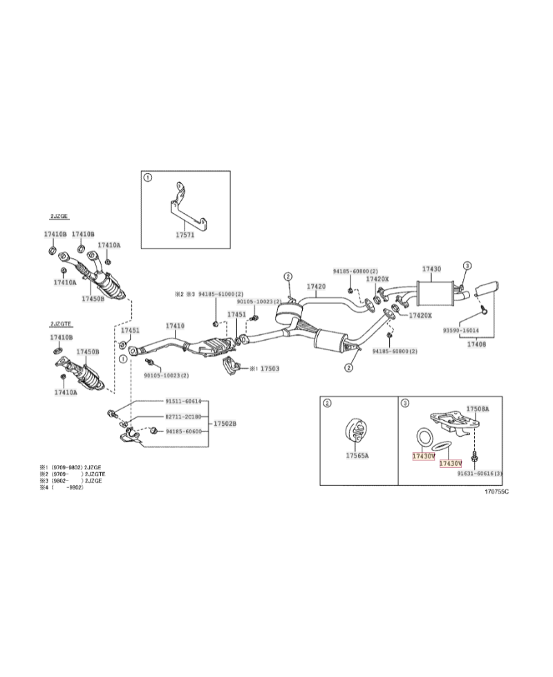 SILENTBLOC ECHAPPEMENT SUPRA TOYOTA