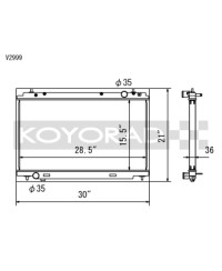 RADIATEUR ALUMINIUM NISSAN 350Z VQ35HR KOYORAD