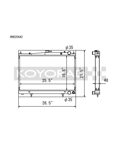 RADIATEUR ALUMINIUM NISSAN SKYLINE R33 KOYORAD