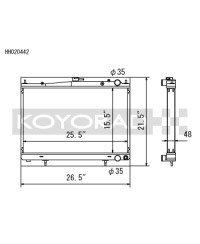RADIATEUR ALUMINIUM NISSAN SKYLINE R33 KOYORAD