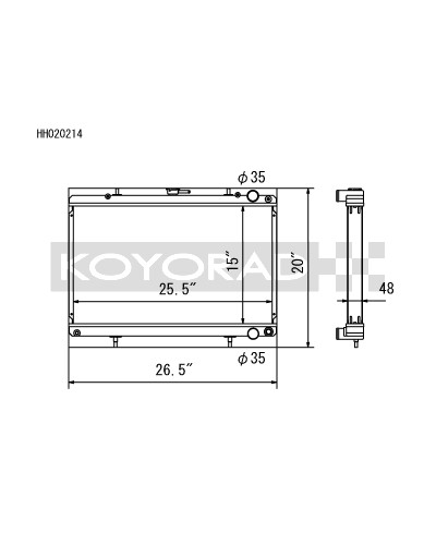 RADIATEUR ALUMINIUM HONDA S2000 KOYORAD