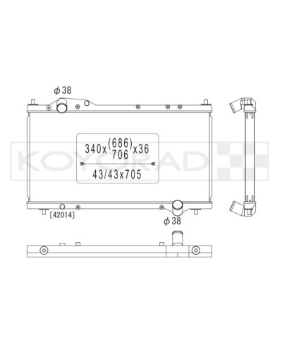 RADIATEUR ALUMINIUM HONDA NSX KOYORAD