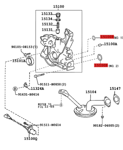 JOINT POMPE A HUILE O-RING 2JZGTE TOYOTA