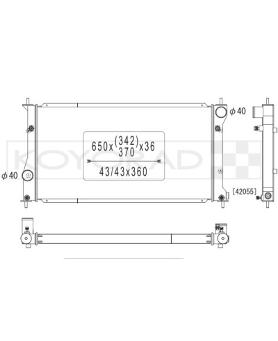 RADIATEUR ALUMINIUM TOYOTA GT86 / SUBARU BRZ KOYORAD