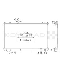 RADIATEUR ALUMINIUM TOYOTA JZX100 CHASER / CRESTA / MARK 2 KOYORAD