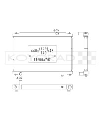RADIATEUR ALUMINIUM NISSAN GTR R35 KOYORAD