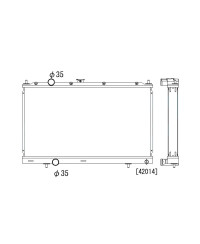RADIATEUR ALUMINIUM MITSUBISHI LANCER EVO 4 (IV) KOYORAD