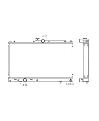 RADIATEUR ALUMINIUM MITSUBISHI LANCER EVO 7 / 8 / 9 KOYORAD