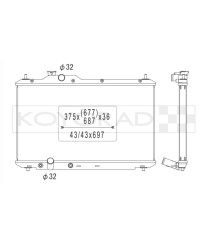 RADIATEUR ALUMINIUM HONDA CIVIC TYPE-R FN2 KOYORAD