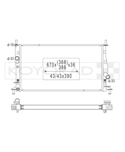 RADIATEUR ALUMINIUM MAZDA 3 MPS KOYORAD