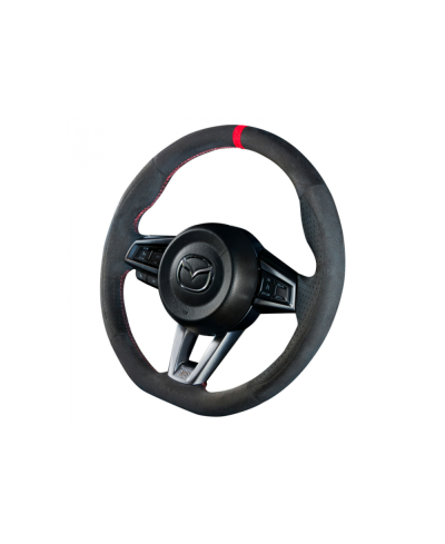 VOLANT DAMD SUEDE / ALCANTARA SURPIQURES ROUGES TUCKING99