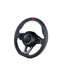 VOLANT DAMD SUEDE / ALCANTARA SURPIQURES ROUGES TUCKING99