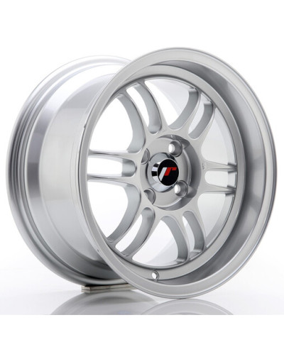 JANTE JR-7 15X8" / 4x100 / ET35 GRIS ARGENT & POLIJAPAN RACING