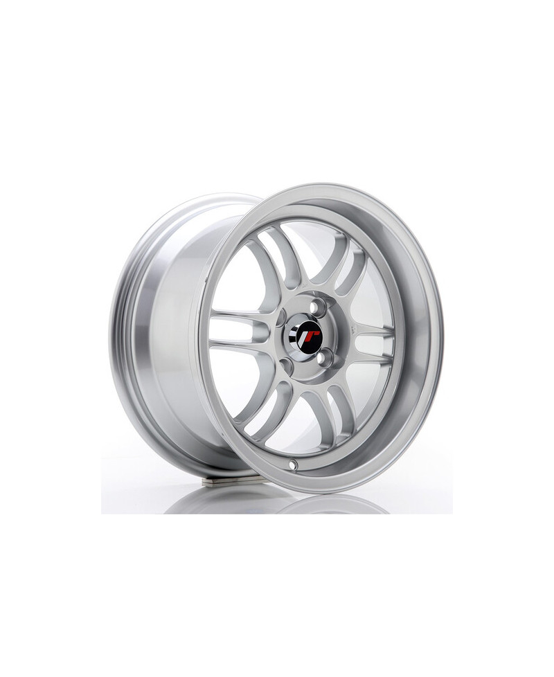JANTE JR-7 15X8" / 4x100 / ET35 GRIS ARGENT & POLIJAPAN RACING