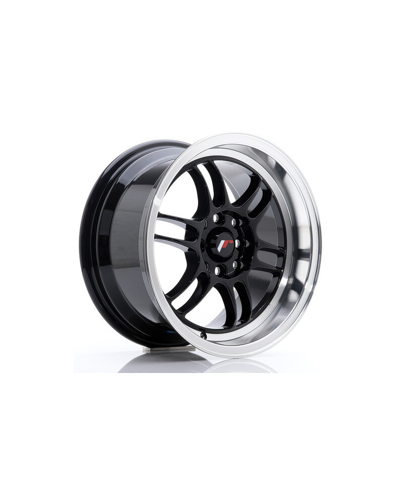 JANTE JR-7 15X8" / 4x100 - 4x114.3 / ET35 NOIR & BRILLANT JAPAN RACING