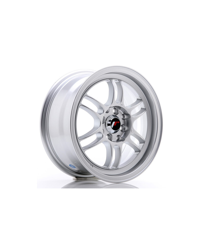 JANTE JR-7 15x7" / 4x100 - 4x114.3 / ET38 GRIS ARGENT & POLI JAPAN RACING