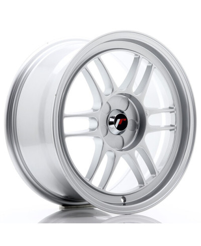 JANTE JR-7 17X8" / 5 TROUS SUR MESURE / ET35 GRIS ARGENT & POLI JAPAN RACING