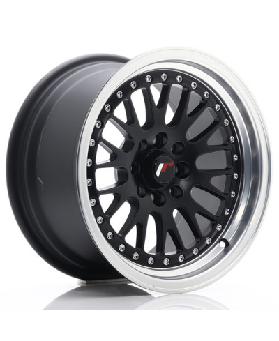JANTE JR-10 15X8" / 4X100 - 4X108 / ET20 NOIR MAT & SATINE JAPAN RACING