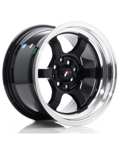 JANTE JR-12 15x8.5" / 4x100 - 4x114.3 / ET13 NOIR / BRILLANT JAPAN RACING
