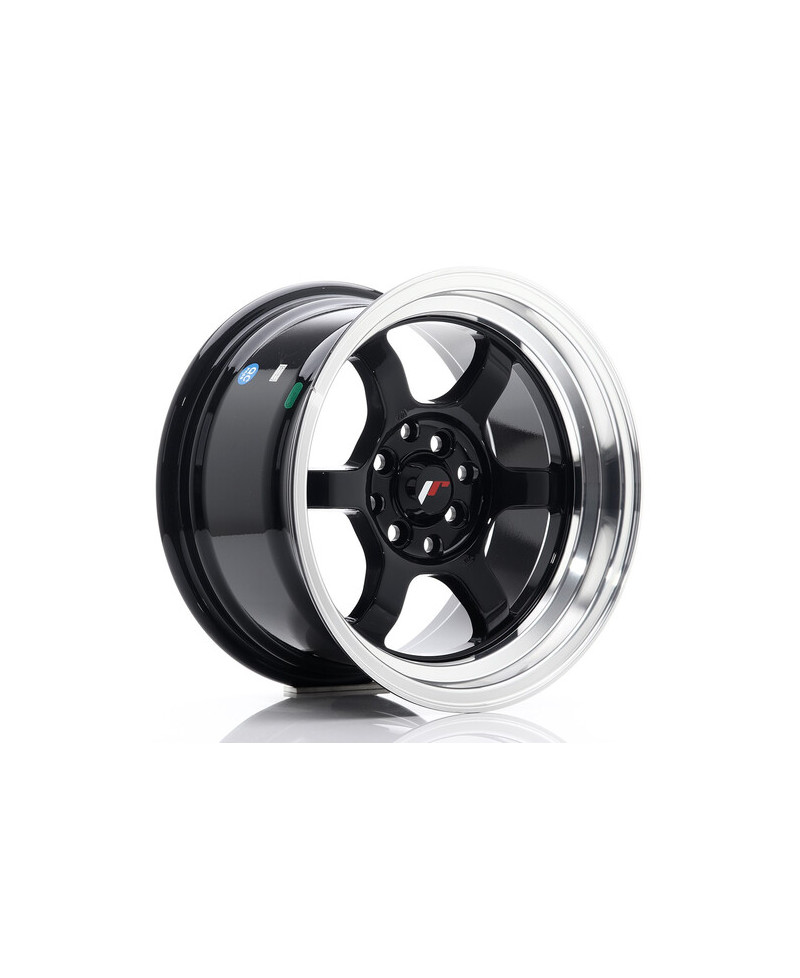 JANTE JR-12 15x8.5" / 4x100 - 4x114.3 / ET13 NOIR / BRILLANT JAPAN RACING