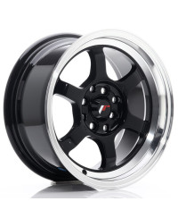 JANTE JR-12 15x7.5" / 4x100 - 4x108 / ET26 NOIR & BRILLANT JAPAN RACING
