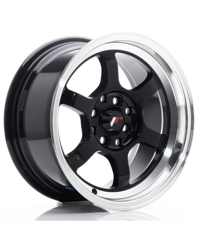 JANTE JR-12 15x7.5" / 4x100 - 4x114.3 / ET26 NOIR & BRILLANT JAPAN RACING